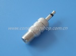 F Female Jack to 3.5mm Mono Plug