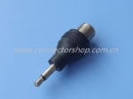 F Female Jack to 3.5mm Mono Plug