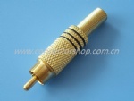 RCA Plug with Spring Gold Plating