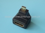Micro HDMI Male to HDMI Female 90°