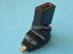 Micro HDMI Male to HDMI Female Rotating 360°