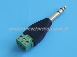 6.35mm Stereo Plug with Terminal Block 2 Parts