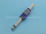 6.35mm Mono Plug with Cable Protector Metal