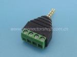 3.5mm 4 Pole Plug with Terminal Block