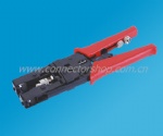 Crimping tool, for F/BNC/RCA RG-58/59/62/6(3C/4C/5C) type compression connectors.