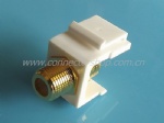 F81 Keystone insert for wallplate, gold plated