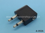 2x3.5mm Mono Plugs to 3.5mm Stereo Jack Right Angle