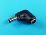 2.1*5.5mm DC Plug to 2.1*5.5mm DC Jack, Right Angle