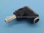 2.5*5.5mm DC Plug to 2.5*5.5mm DC Jack, Right Angle