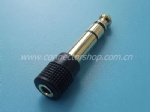 6.35mm Stereo Plug to 3.5mm Stereo Jack, Golden Plated