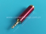 3.5mm Stereo Plug to 6.35mm Stereo Jack, Golden Plated