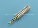 2.5mm 4 Pole Plug to 3.5mm 4 Pole Jack, Golden Plated