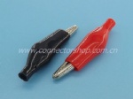 Alligator Clip with Boot Color: Black, Red Medium Size