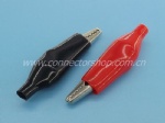 Alligator Clip with Boot Color: Black, Red Large Size