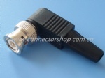 BNC Male Plug with Plastic Spring Right Angle
