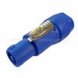 Speaker/Loudspeaker cable connector, 4 pole, blue