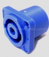 Speaker/Loudspeaker receptacle, 4 pole, square, blue